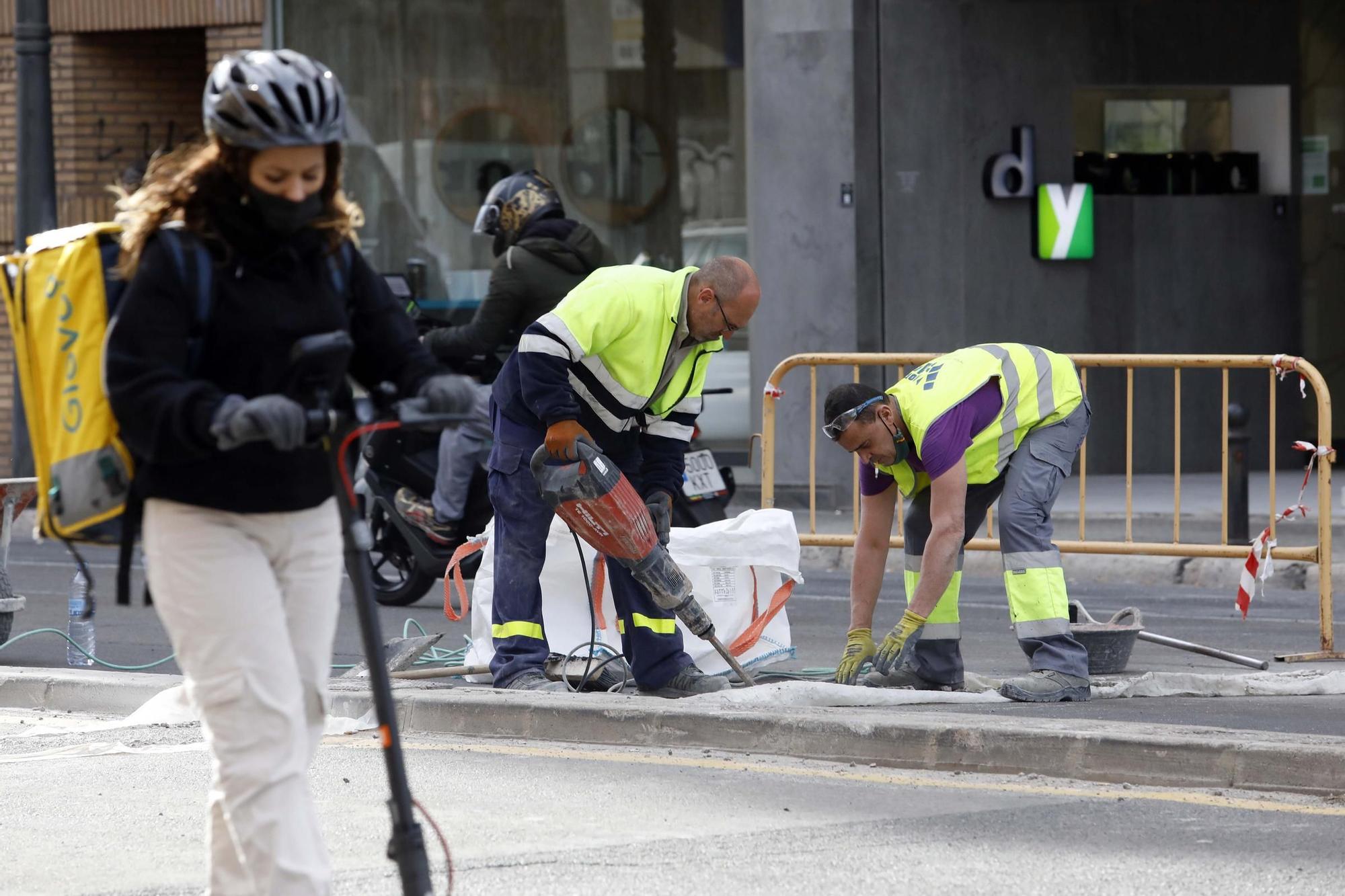 Así empiezan las obras en Pérez Galdós