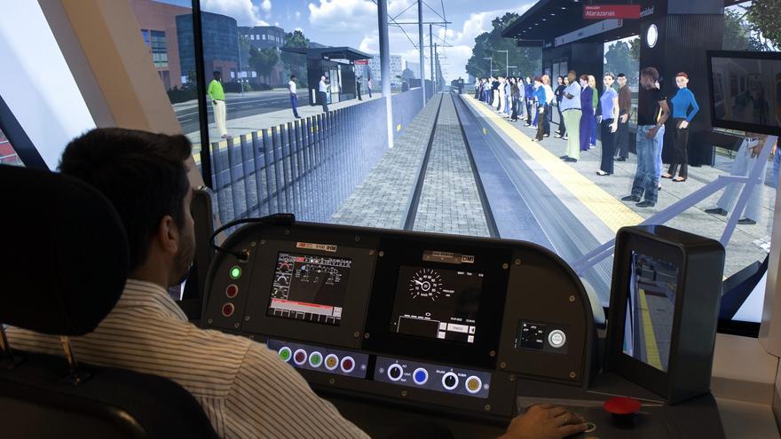 El Metro de Málaga instala un simulador de conducción en la Estación Ciudad de la Justicia