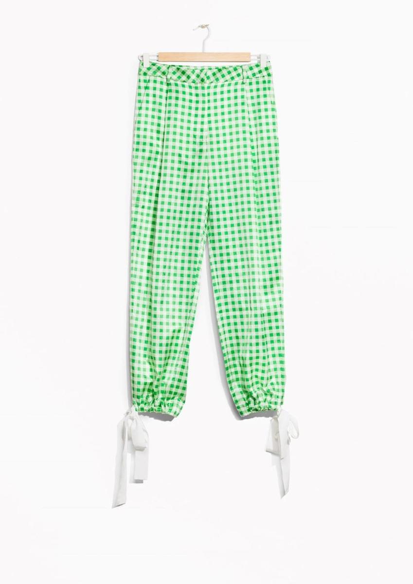 Prendas para llevar la tendencia pijama: pantalón de cuadros