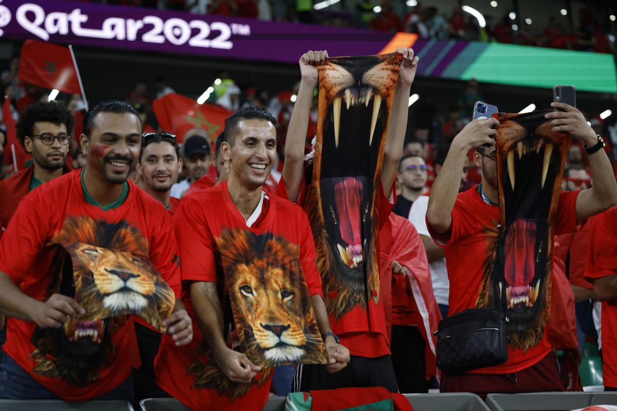 La afición de Marruecos apretó mucho a España