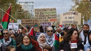 Barcelona acoge una nueva manifestación contra el genocidio en Palestina horas antes de la cumbre euromediterránea
