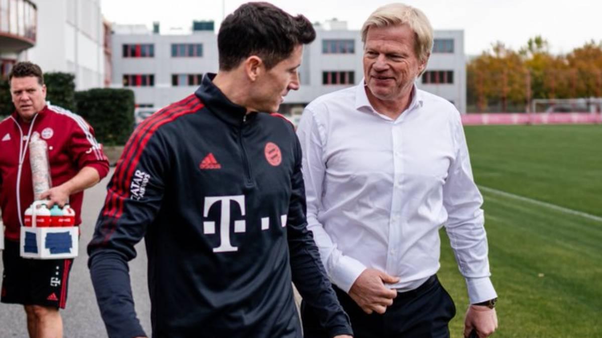 Kahn y Lewandowski, en una imagen de archivo