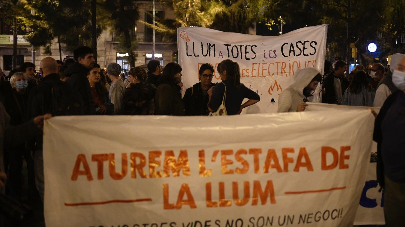 Manifestación en Barcelona contra el precio de la luz, este sábado