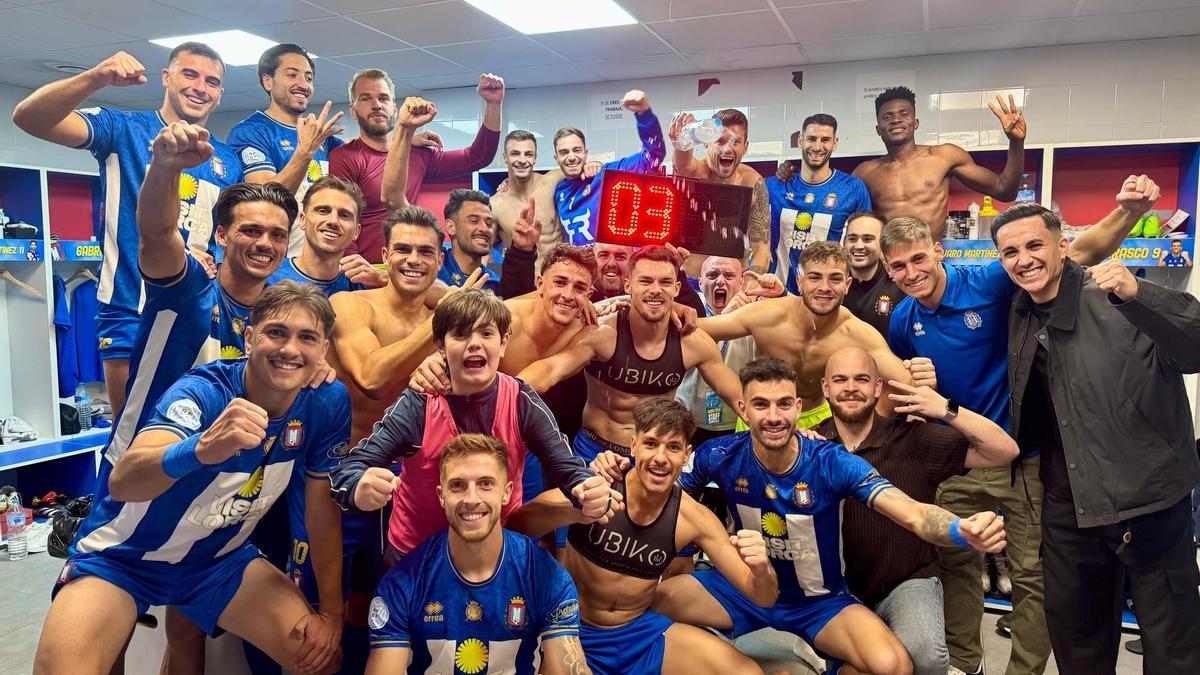 Celebración en el vestuario