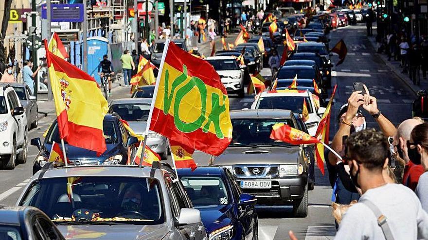 Manifestación convocada por Vox, ayer, en Madrid.