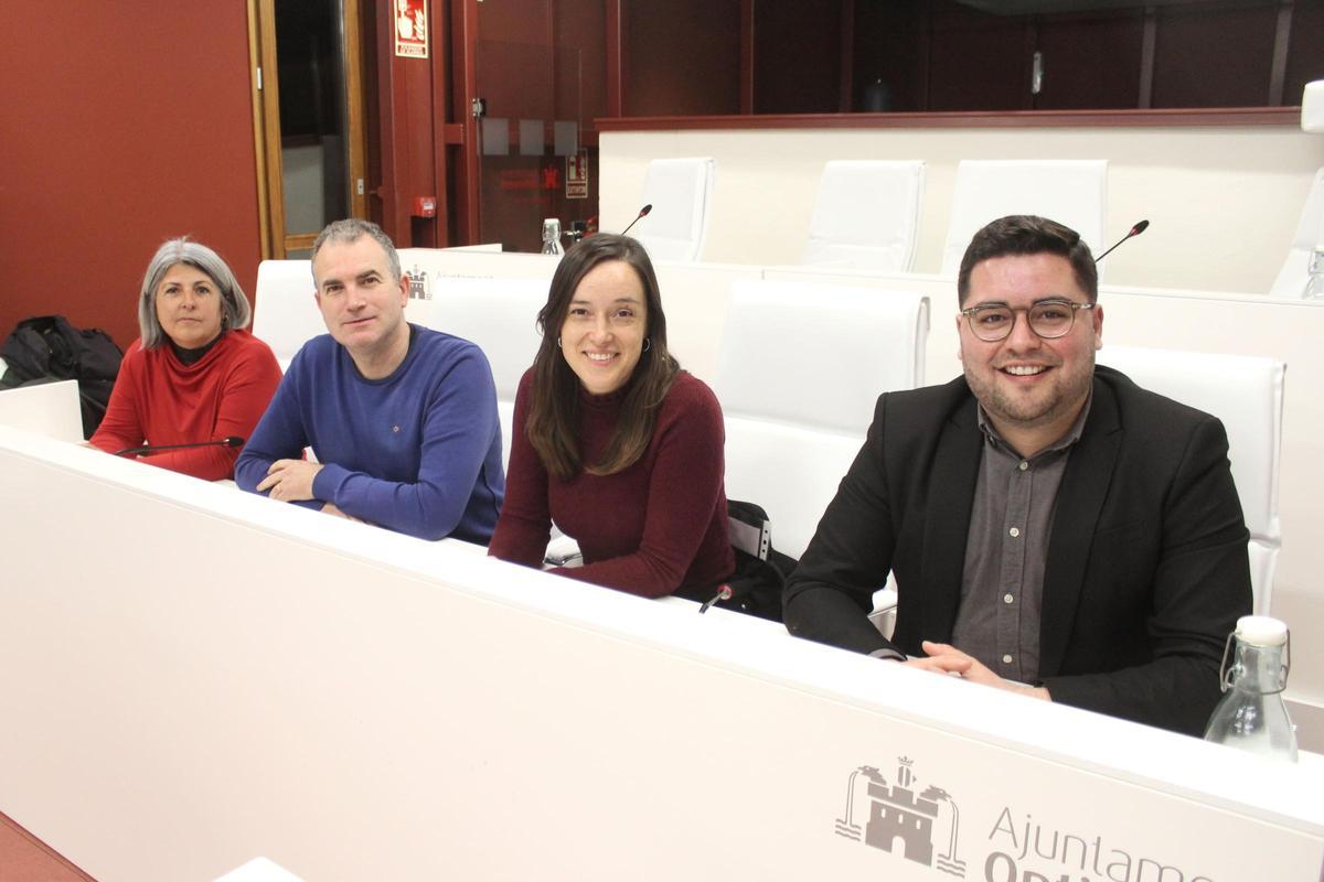 Los concejales del grupo Compromís per Ontinyent.