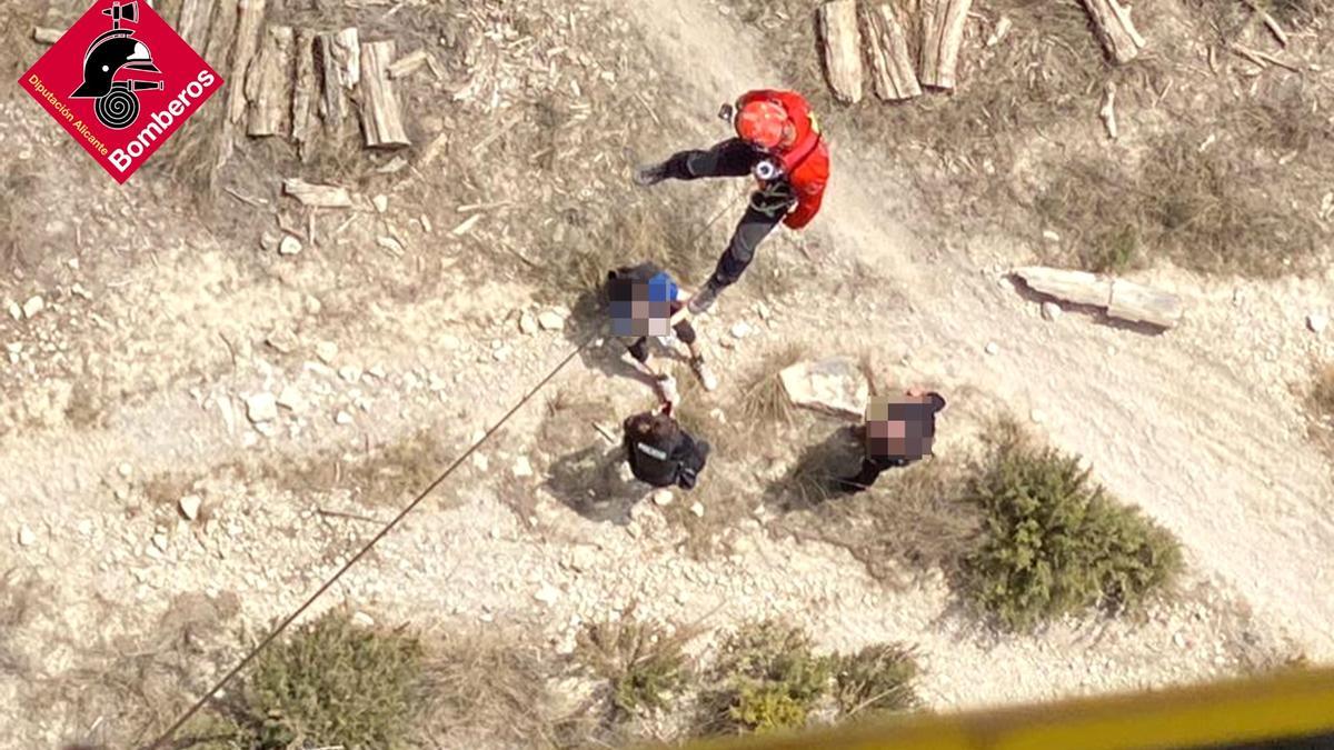 Uno de los rescates realizados por el Consorcio Provincial de Bomberos.