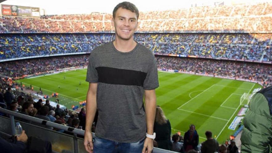 Kyle Kuric, en el Camp Nou