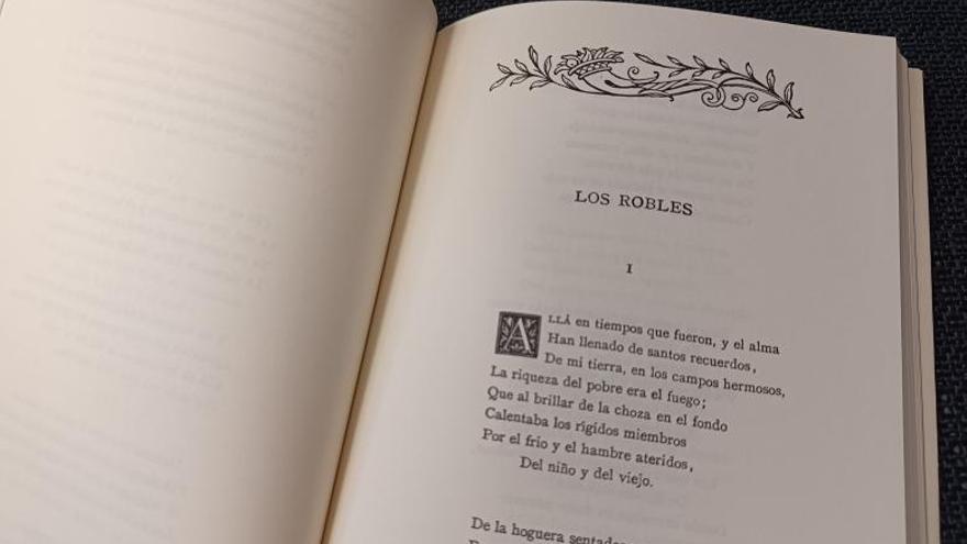 O poema ‘Los robles’ xa fala da riqueza que podemos atopar na natureza.   | // ALVARELLOS