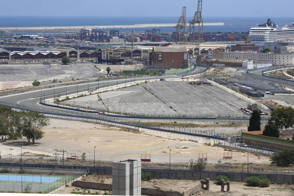 Terrenos del circuito de F1 en el barrio del Grao.