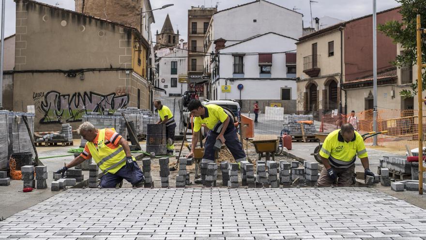 En las obras de San Blas