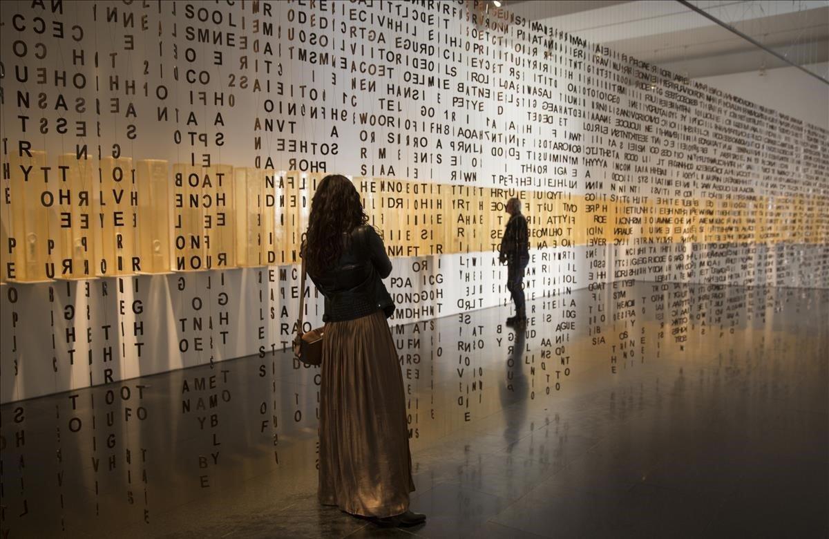 Exposición de Jaume Plensa en el Macba, el viernes pasado.