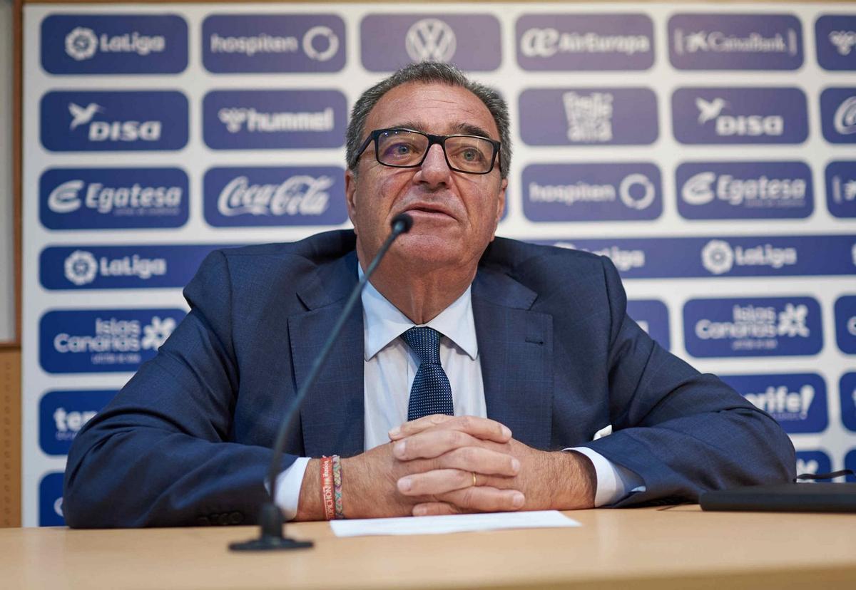 Presentación del nuevo director deportivo del CD Tenerife, Mauro Pérez