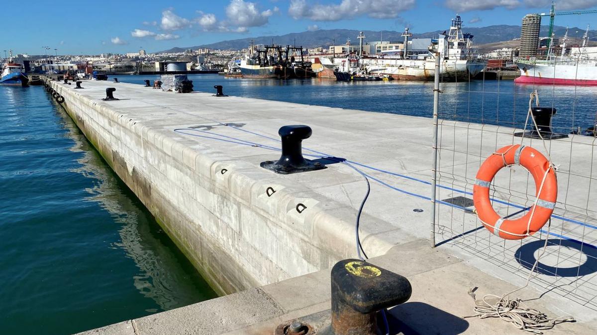 El renovado muelle de Fransari, tras la finalización de las obras. | | AUTORIDAD PORTUARIA DE LAS PALMAS