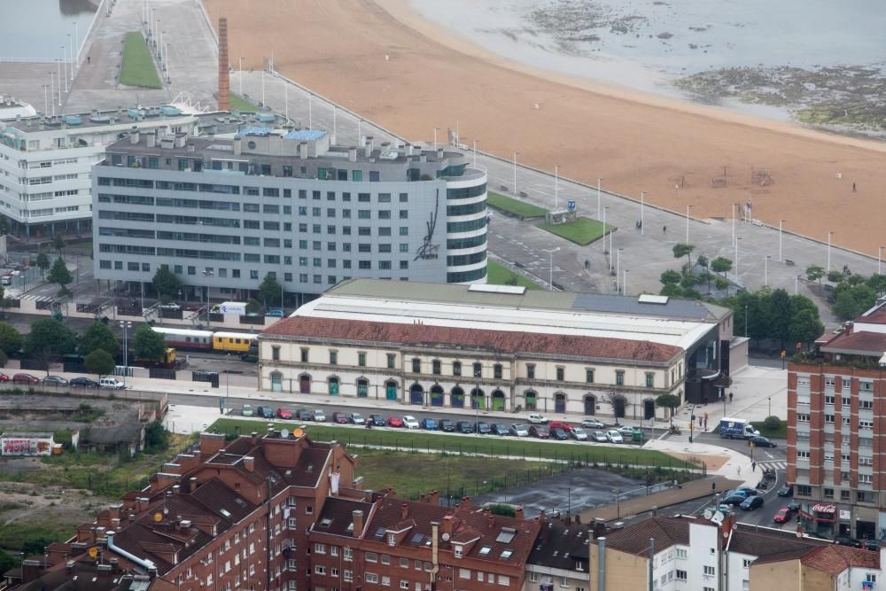 Gijón desde un dirigible