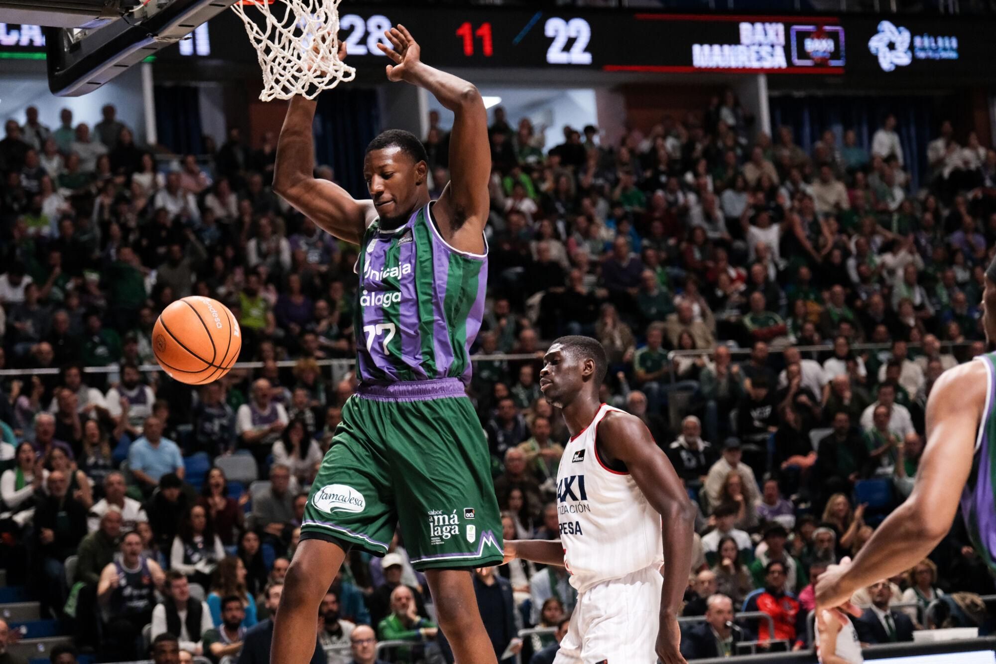 Partido de la jornada 21 de la Liga Endesa, entre Unicaja y Baxi Manresa