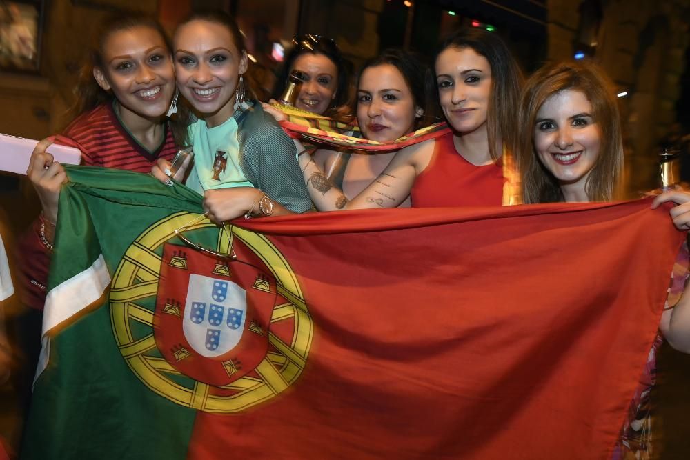 Euforia de la afición de Portugal por la Eurocopa