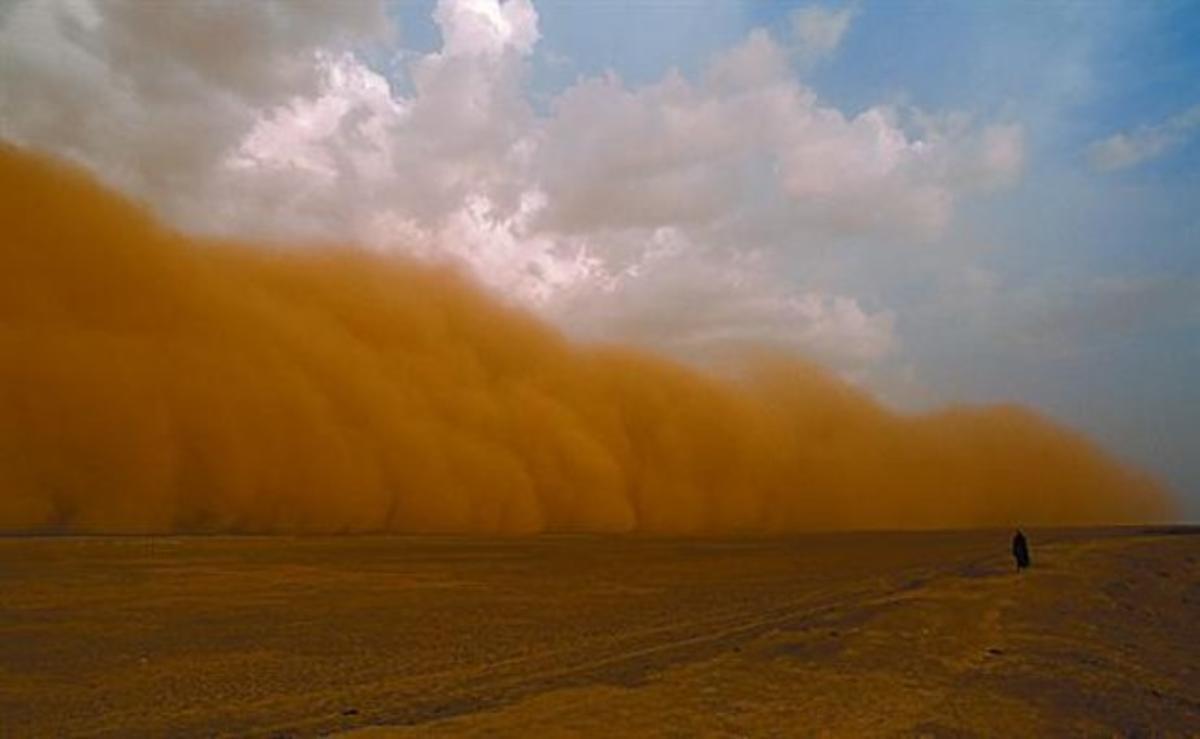 Impactant imatge de fenòmens naturals que es produeixen al desert. Impactant imatge de fenòmens naturals que es produeixen al desert.