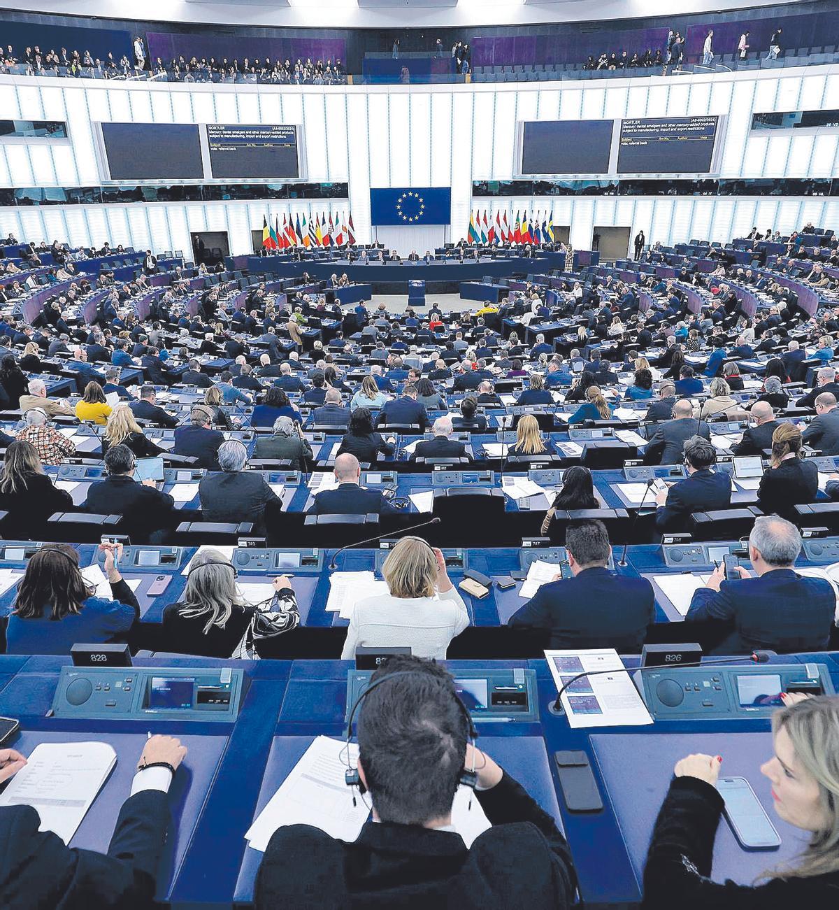Pleno del Parlamento Europeo, en Estrasburgo.
