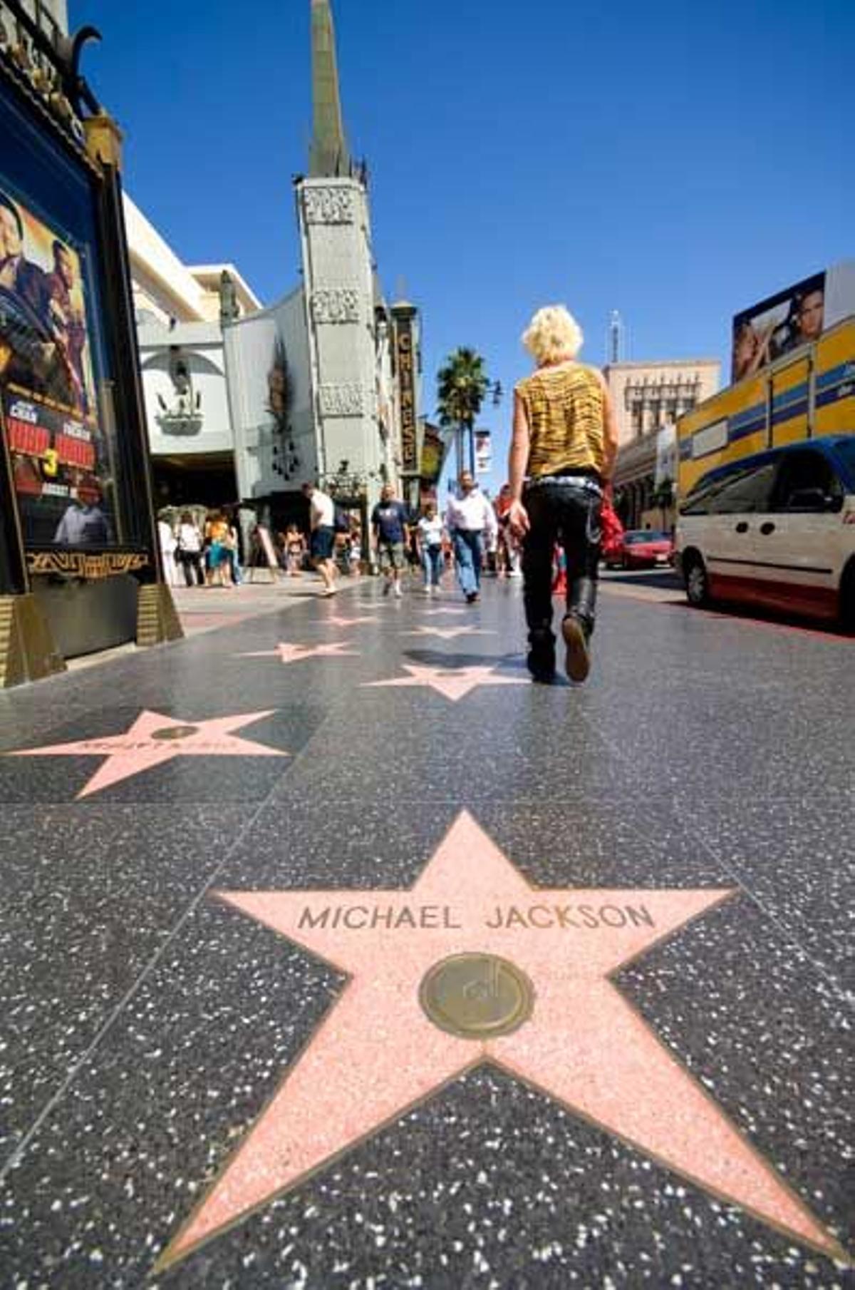Paseo de la fama en Hollywood Boulevard.