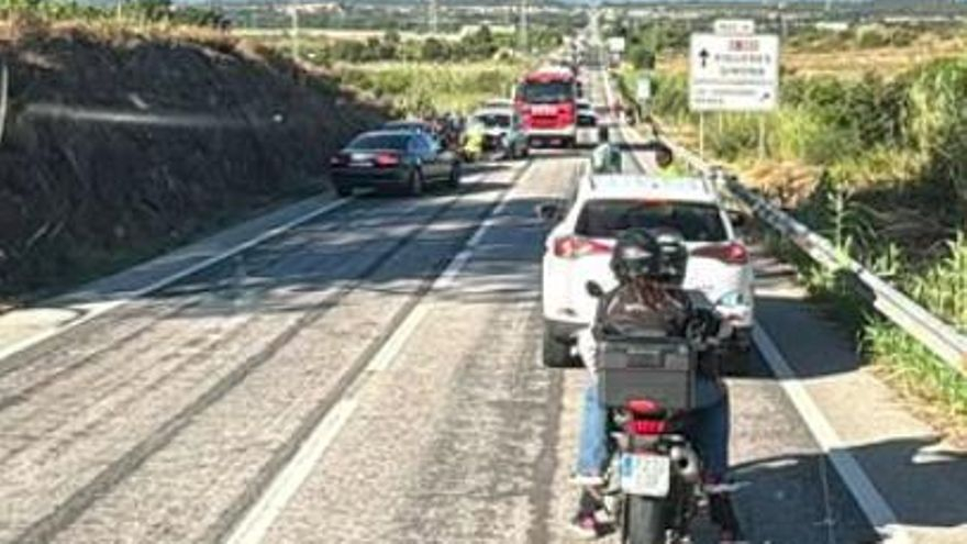 L'accident a l'N-260 a Vilajuïga.