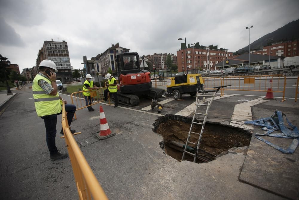 Fuga de gas en la avenida del Mar de Oviedo