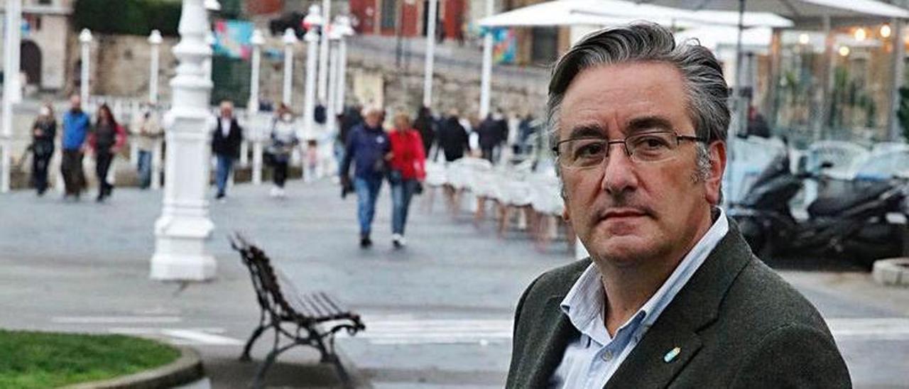 Pablo González, ayer, en los Jardines de la Reina. | Ángel González