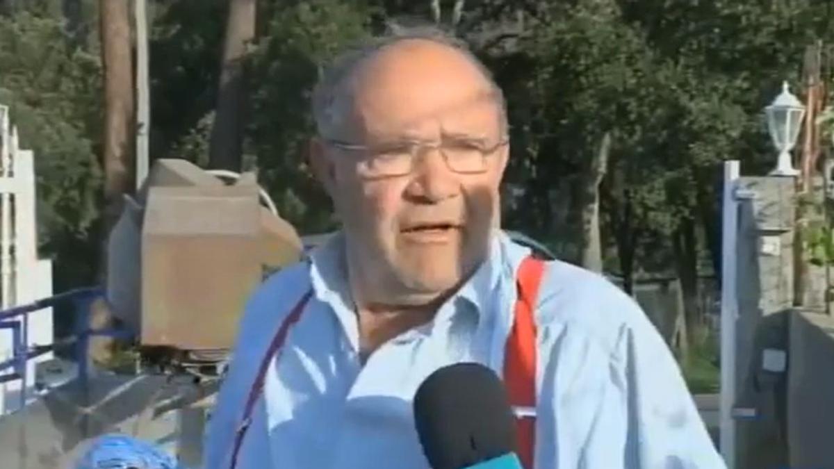 Bernardino Garrido en declaraciones a la Televisión de Galicia