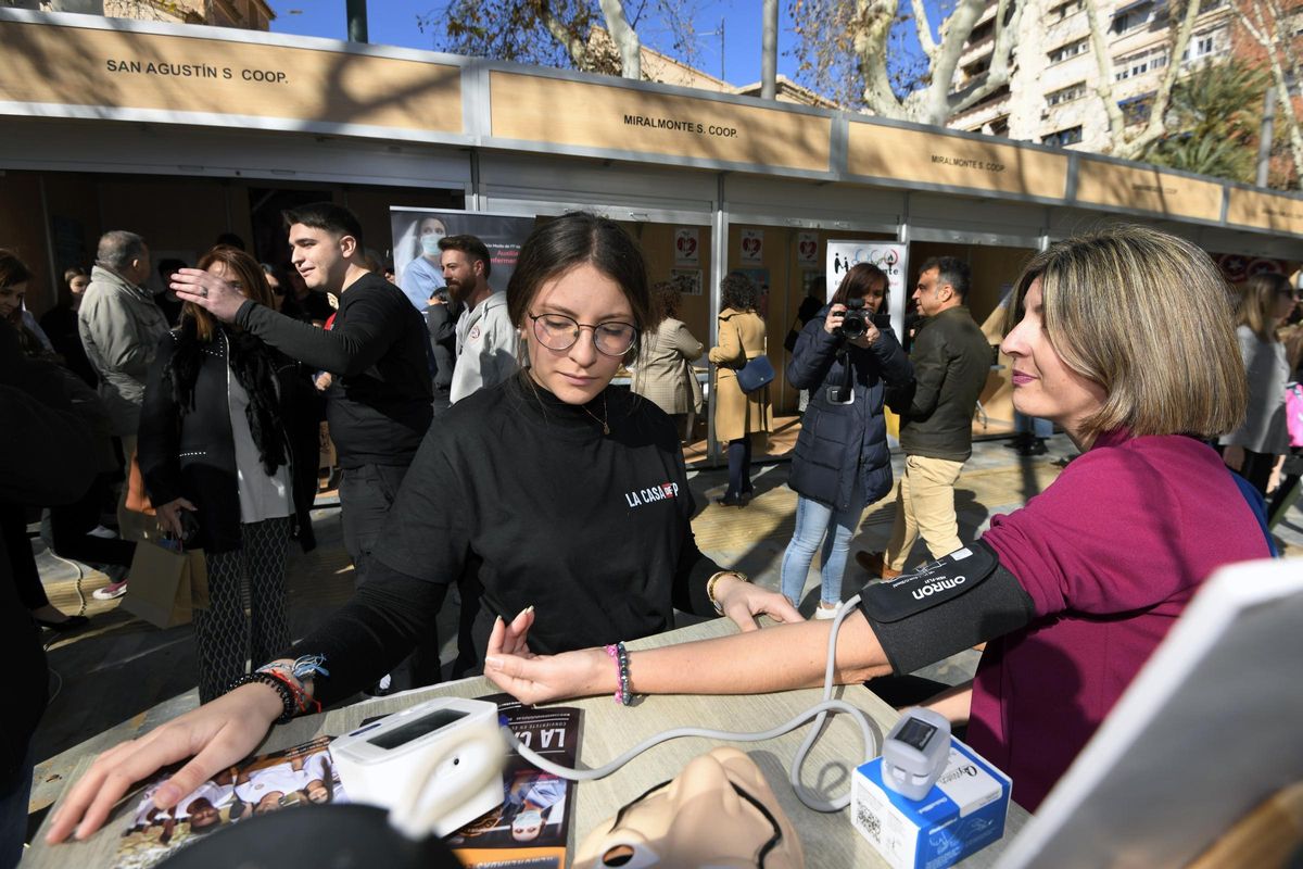 El alumnado de CSA Escuela Cooperativa durante su participación en la Feria y Muestra de Ucoerm de 2024.