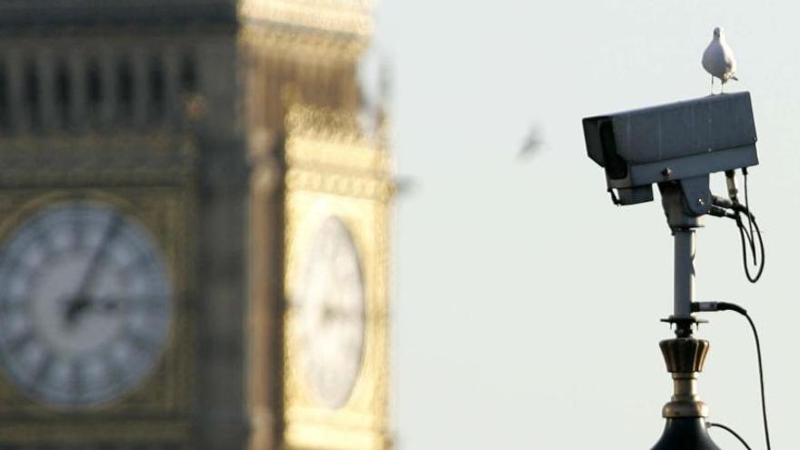 Una cámara de seguridad en Londres.