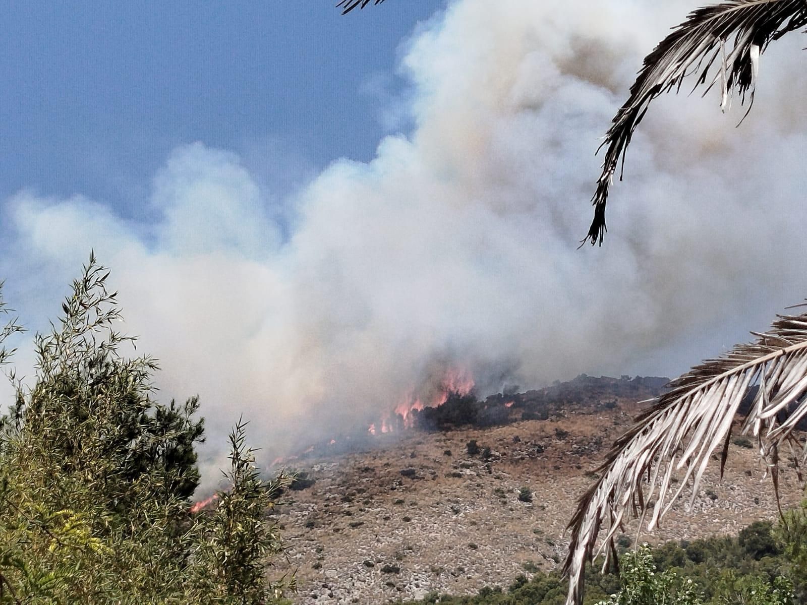 Incendio en el paraje de San Pascual en Ibi