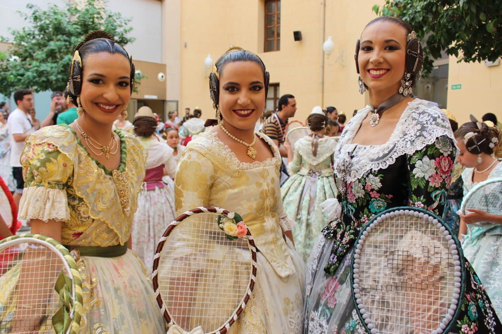 Las falleras de 2017, 2018 y 2019, en la Batalla de Flores