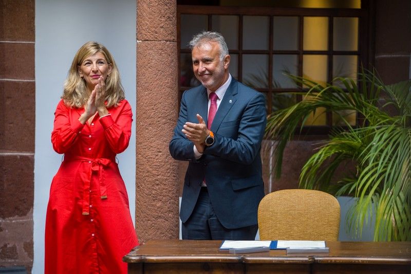 Visita de Yolanda Díaz a La Palma