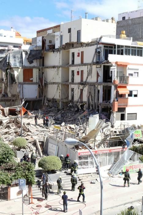 Derrumbe de un edificio de viviendas en Los Cristianos