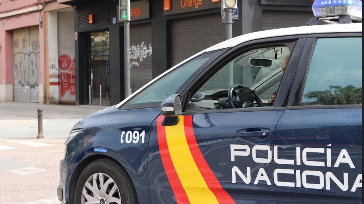 Un recurso de un vehículo de la Policía Nacional.