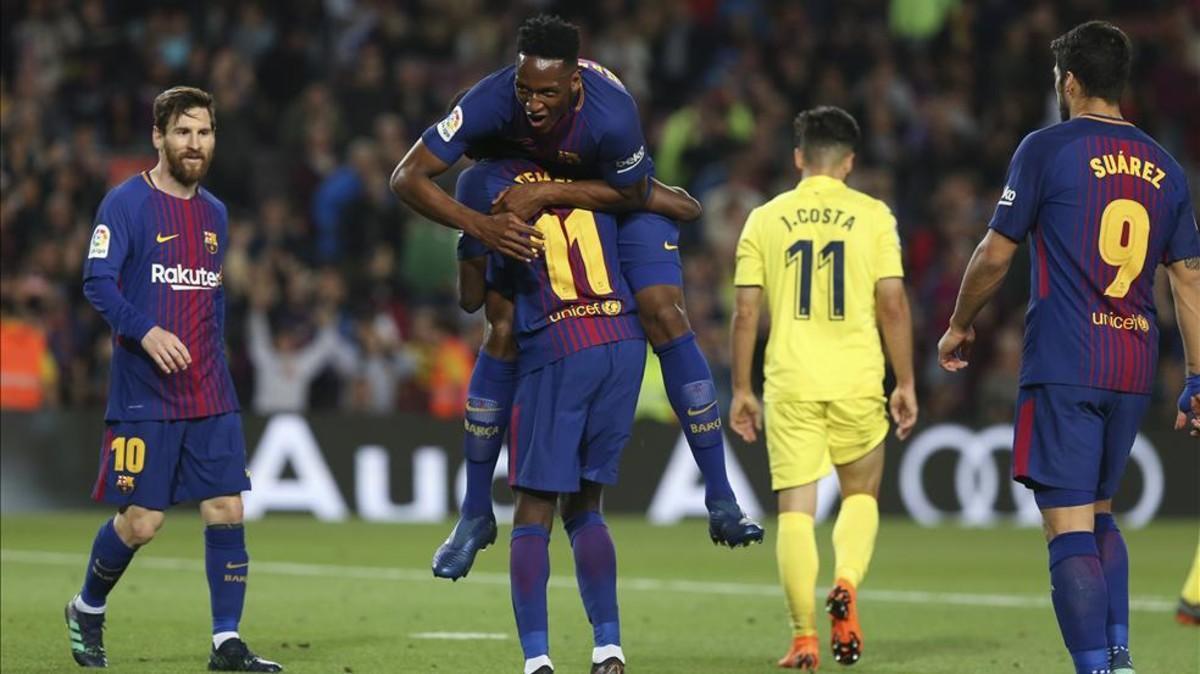 Yerry Mina es feliz jugando en el FC Barcelona
