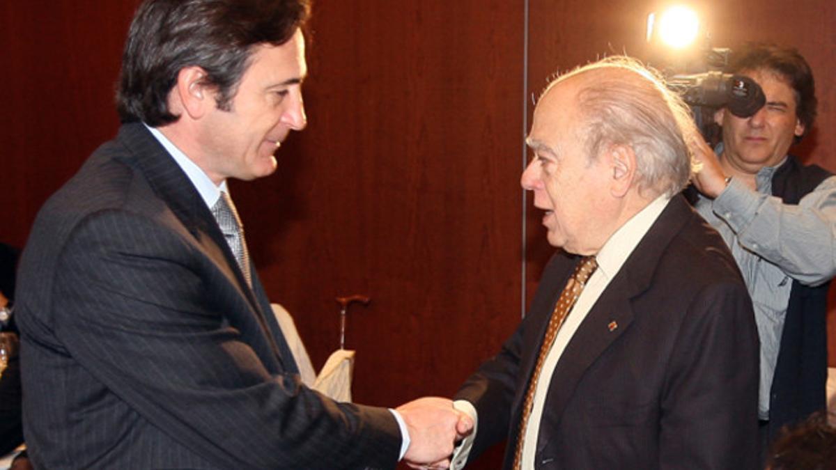 Jordi Pujol con su hijo Jordi Pujol Ferrusola