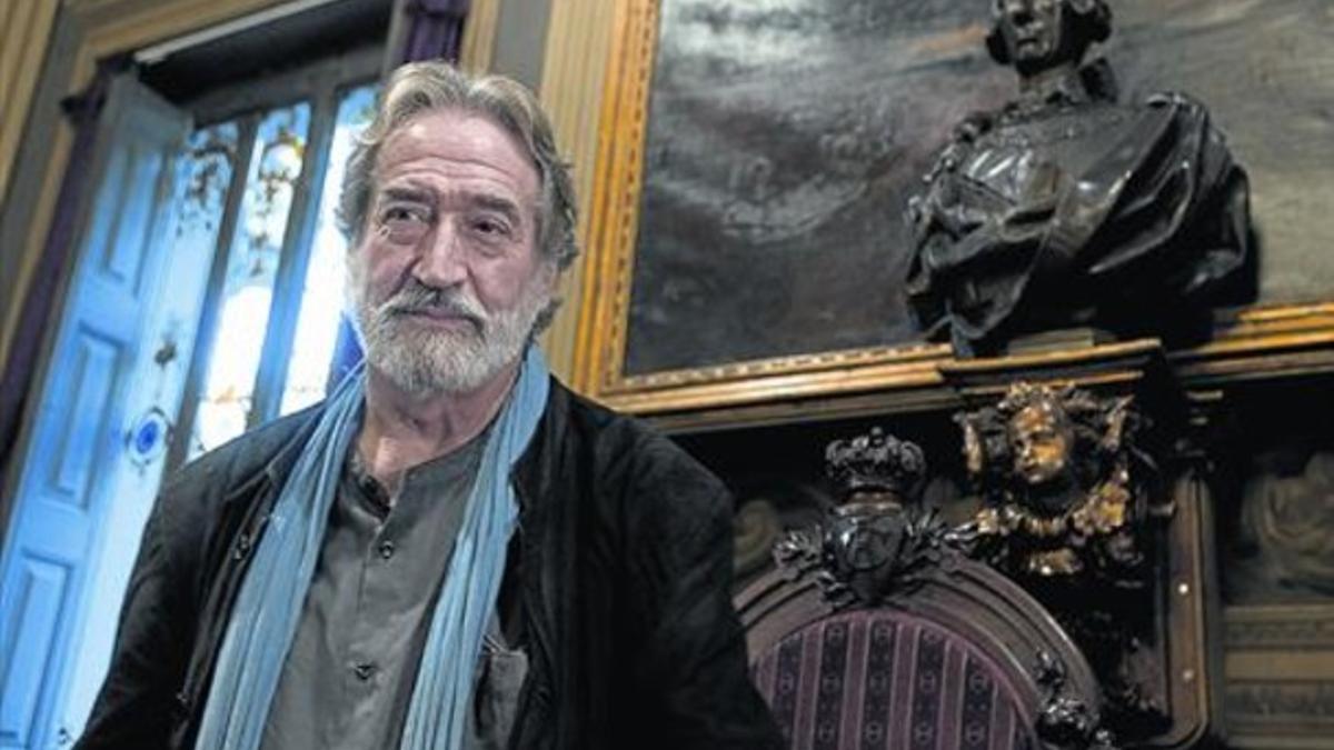 Jordi Savall, ayer, en la Reial Acadèmia de les Ciències i les Arts,