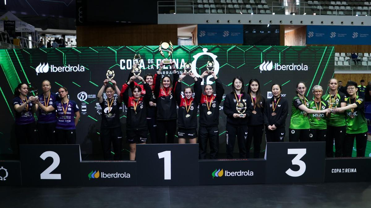 El Miró Ganxets Costa Daurada pujant al podi de la Copa de la Reina