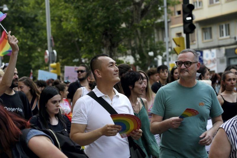 "Orgulloxos y libres". Manifestación del Orgullo en Zaragoza