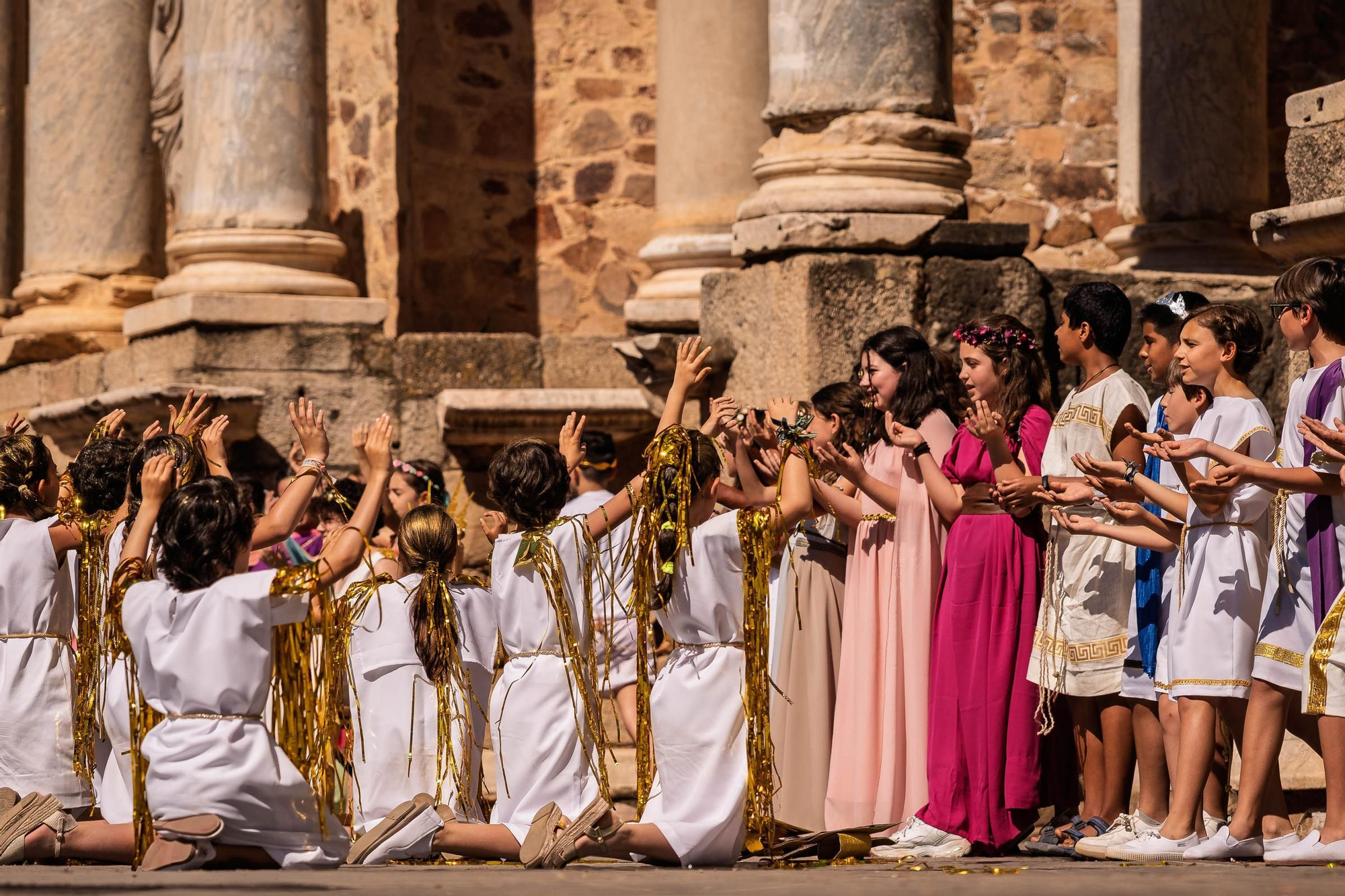 Fotogalería | Los escolares toman el Teatro Romano en Emerita Lvdica