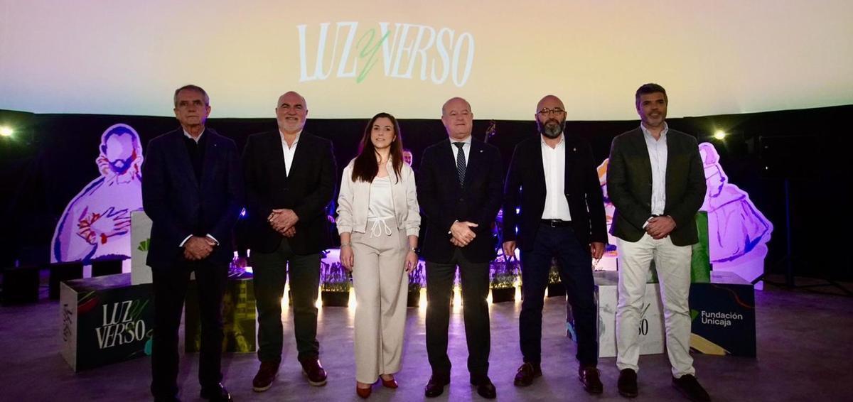 Presentación ayer del espectáculo ‘Luz y verso’ en Antequera.