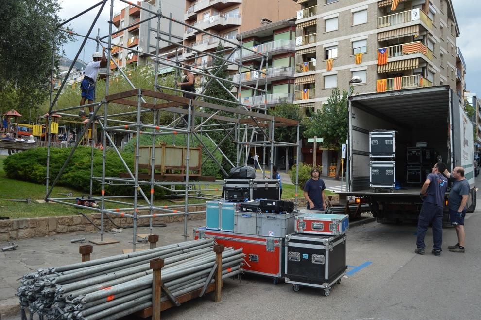 Berga viu immersa en els preparatius de la Diada