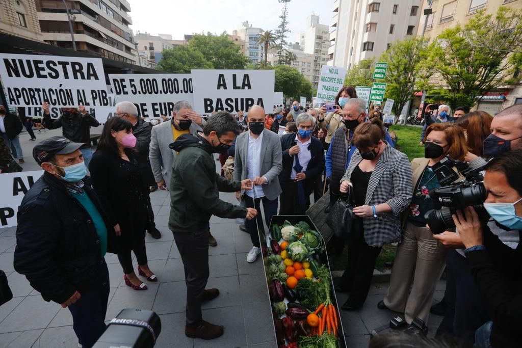 Los agricultores de la provincia se concentran en Alicante contra los recortes del Tajo-Segura