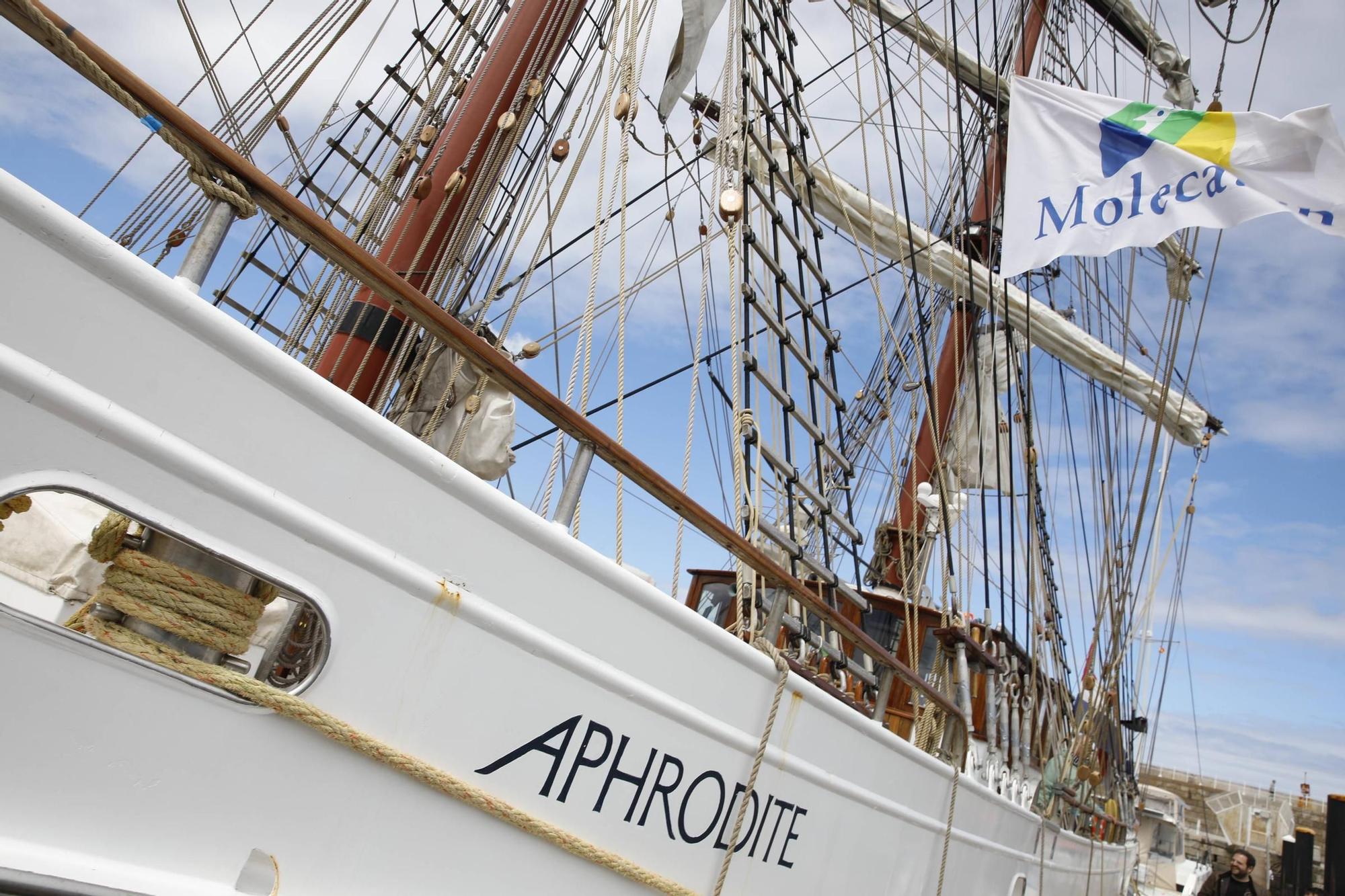 Así es el Aphrodite, el velero de lujo atracado en Gijón (en imágenes)