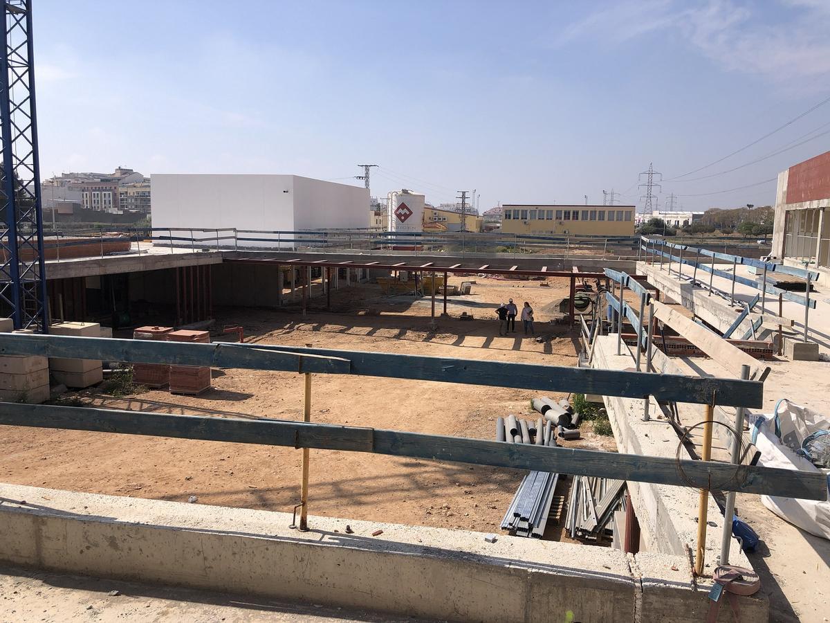 Estado actual en el que se encuentran las obras del CEIP Santa Quitèria de Almassora.