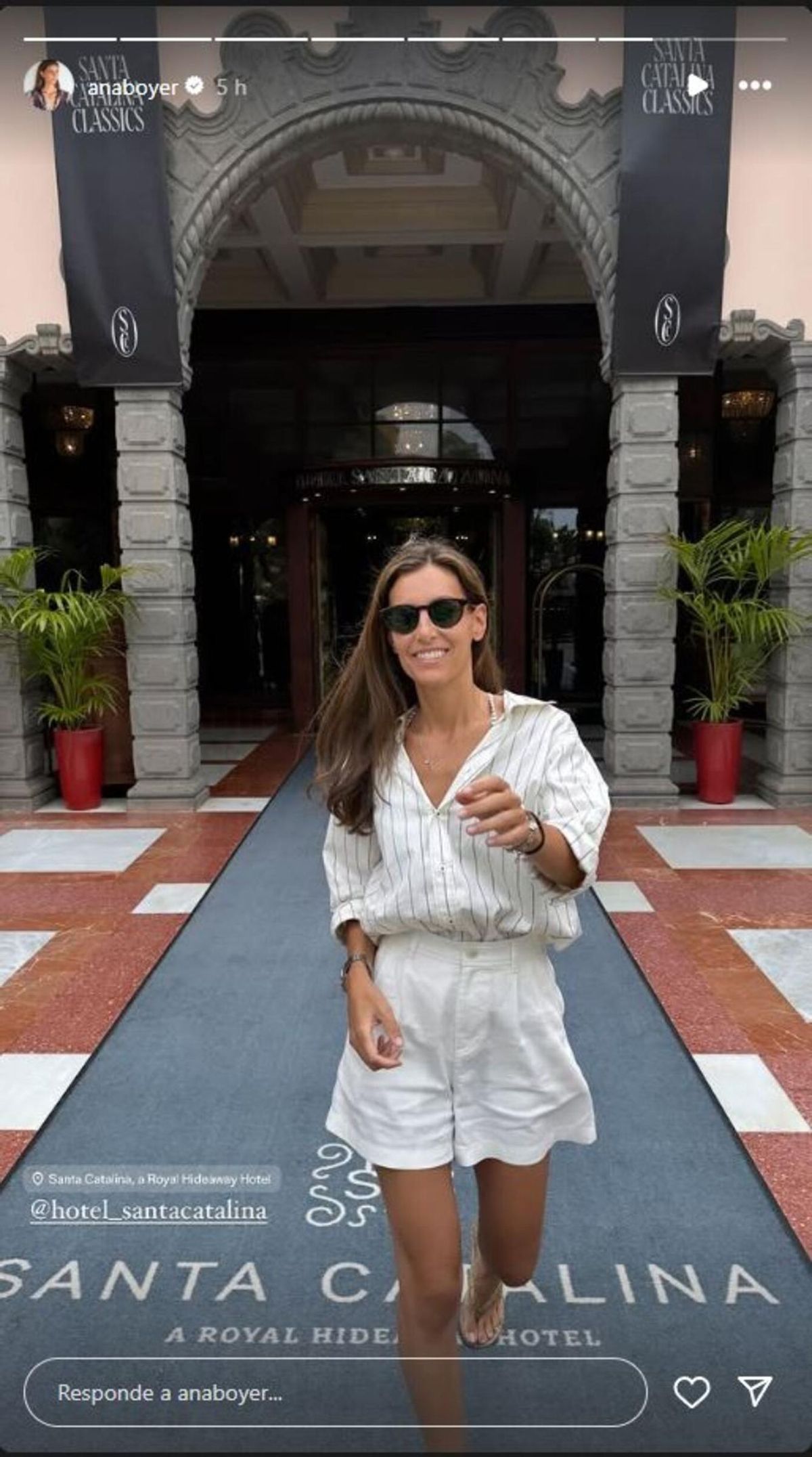 Ana Boyer, en el Hotel Santa Catalina, en Las Palmas de Gran Canaria