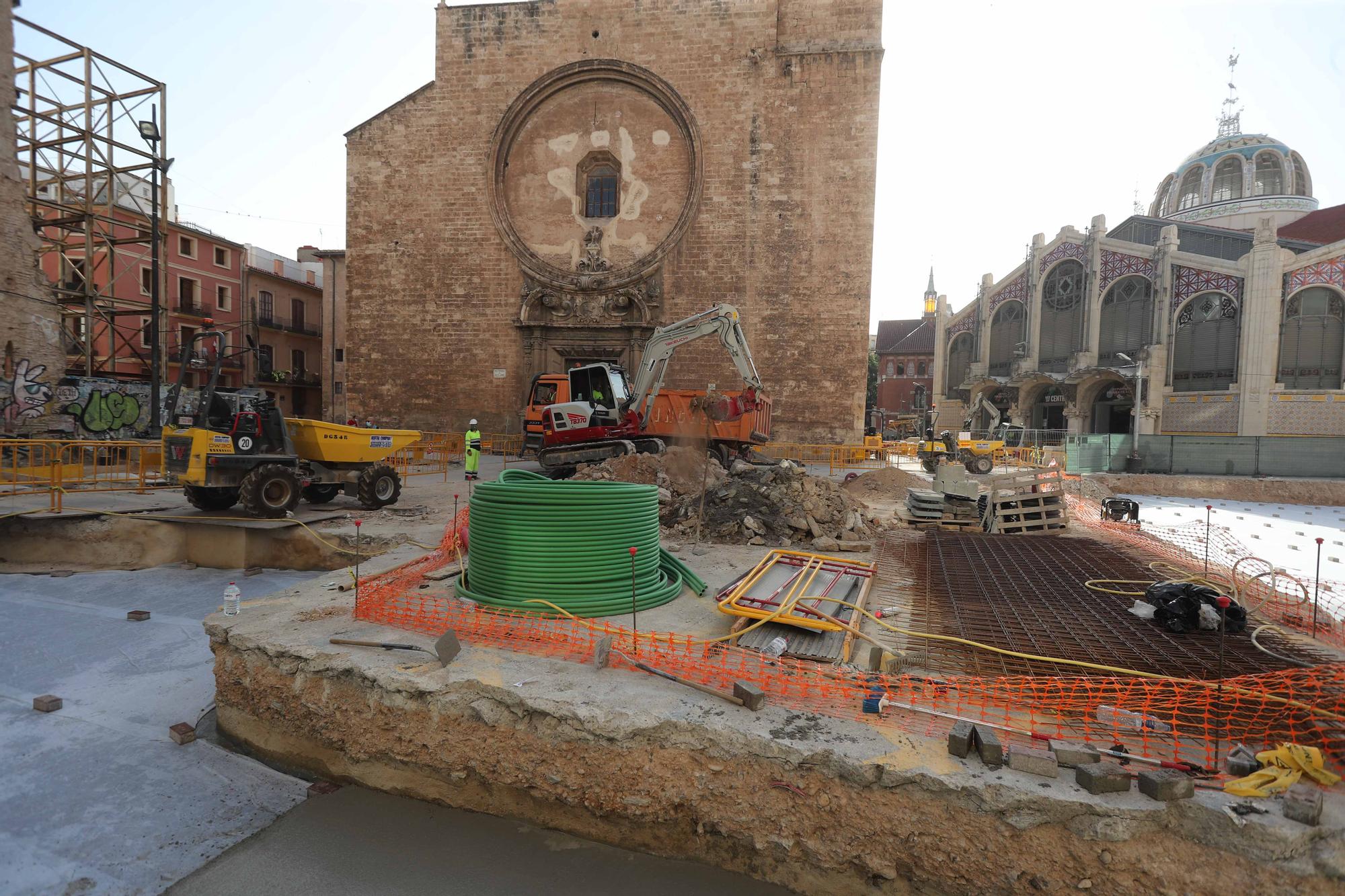 Avanzan las obras en el entorno del Mercado Central