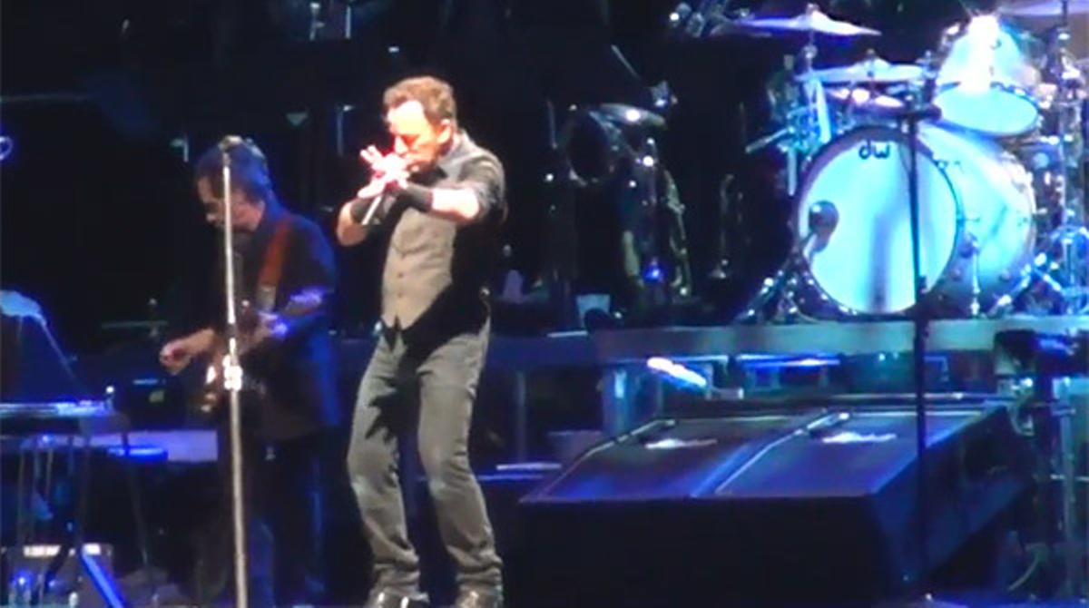 Concert de Bruce Springsteen a l’Estadi Olímpic de Montjuïc, ahir.