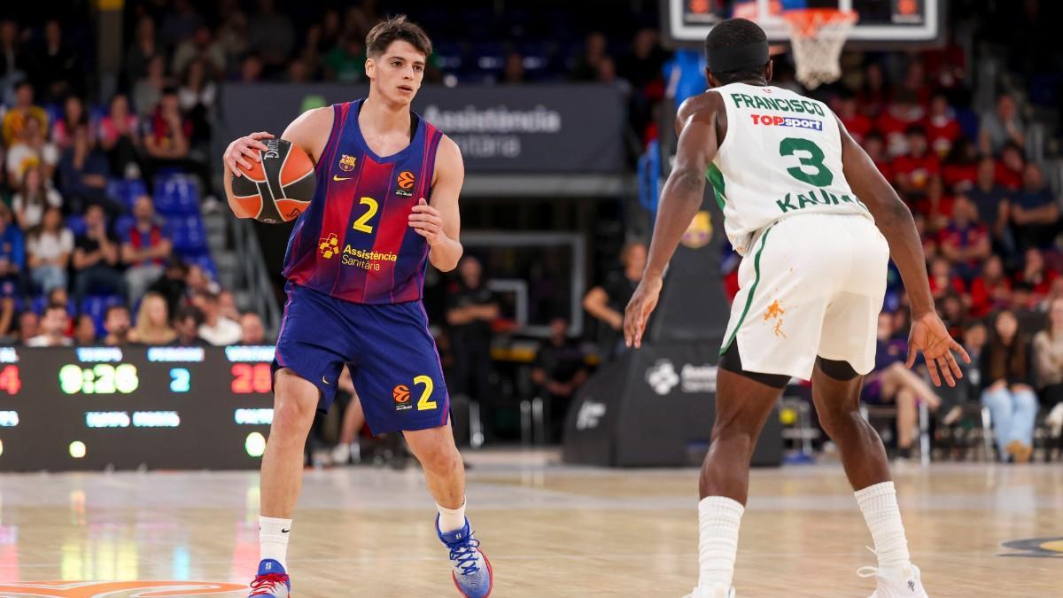 Sylvain Francisco defiende a Juani Marcos en un Barça - Zalgiris